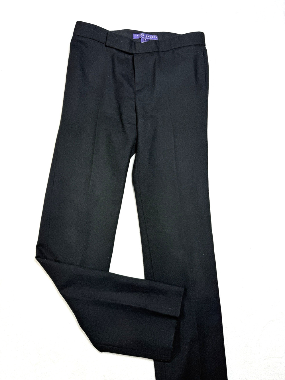 VTG Ralph Lauren Collection Purple Label 100% Wool Trousers Black US 6 USA